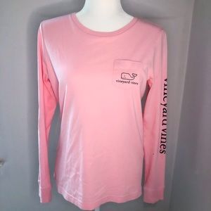 Vineyard Vines pink long sleeve shirt